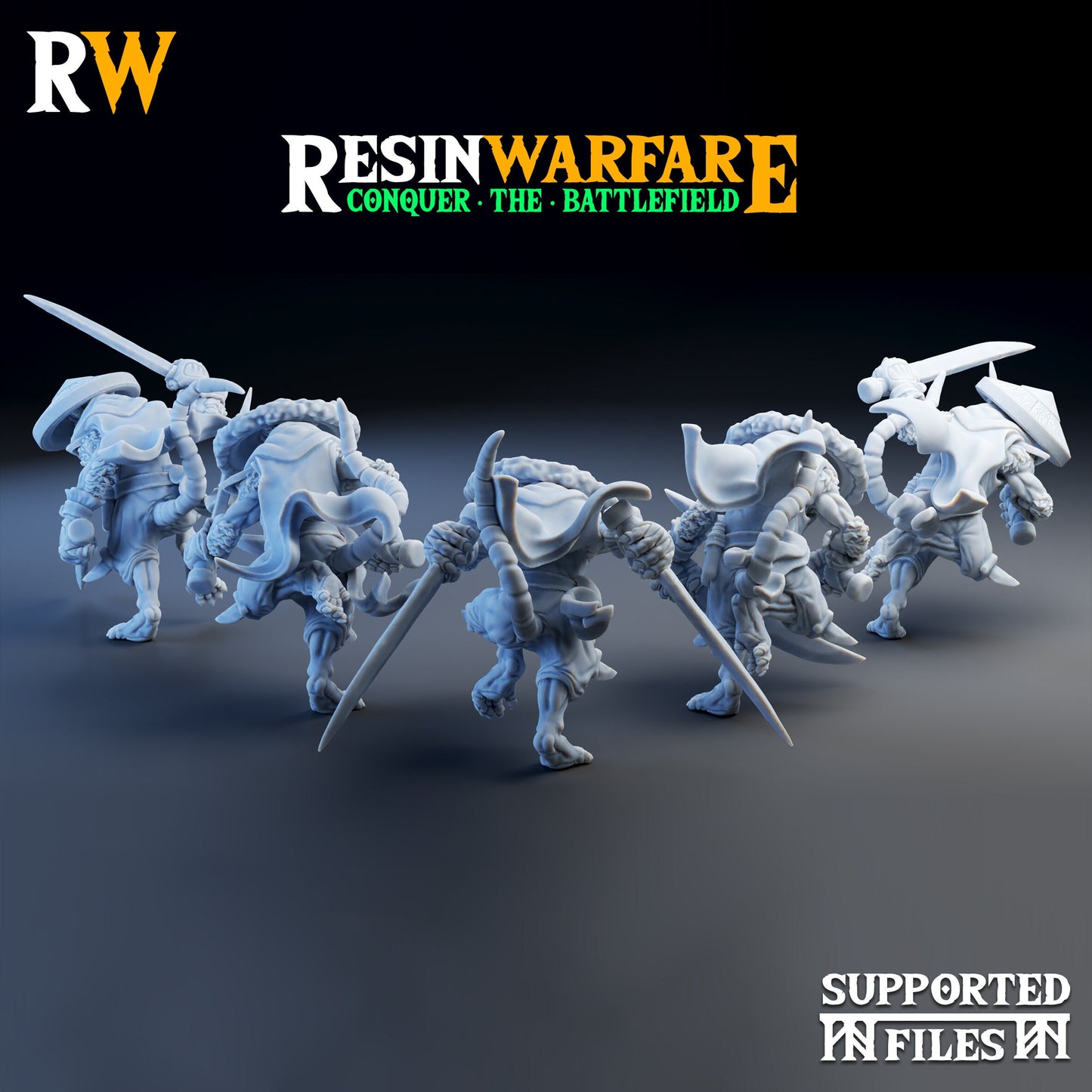 Ratkin Immortals 5 Models - Vermin - - Kings of War - Warhammer
