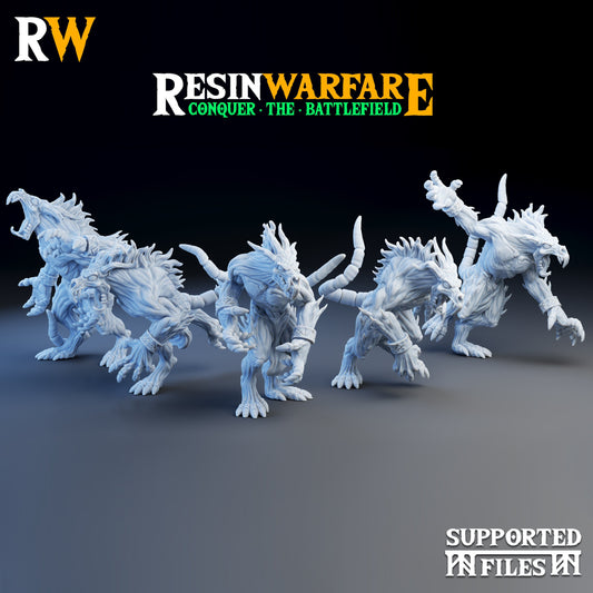 Lesser Demon Rats - 5 figures - Skaven - Ratkin - - Kings of War - Warhammer