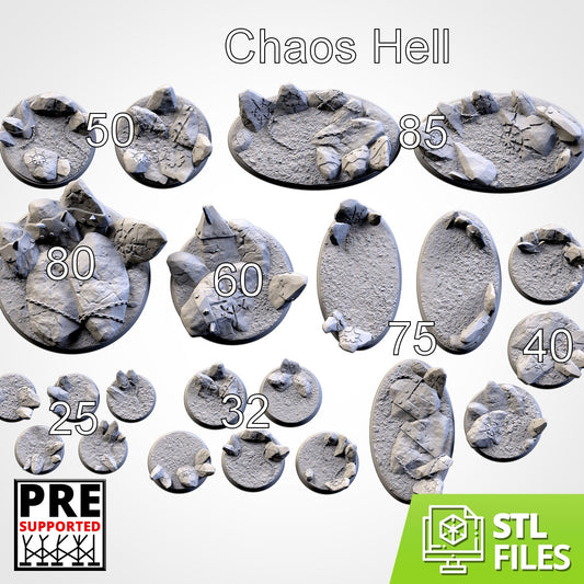 Chaos Hell Bases - 25mm - 100mm - Txarli Factory - 40k