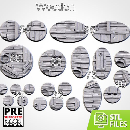 Wooden Bases - 25mm - 100mm - Txarli Factory - 40k