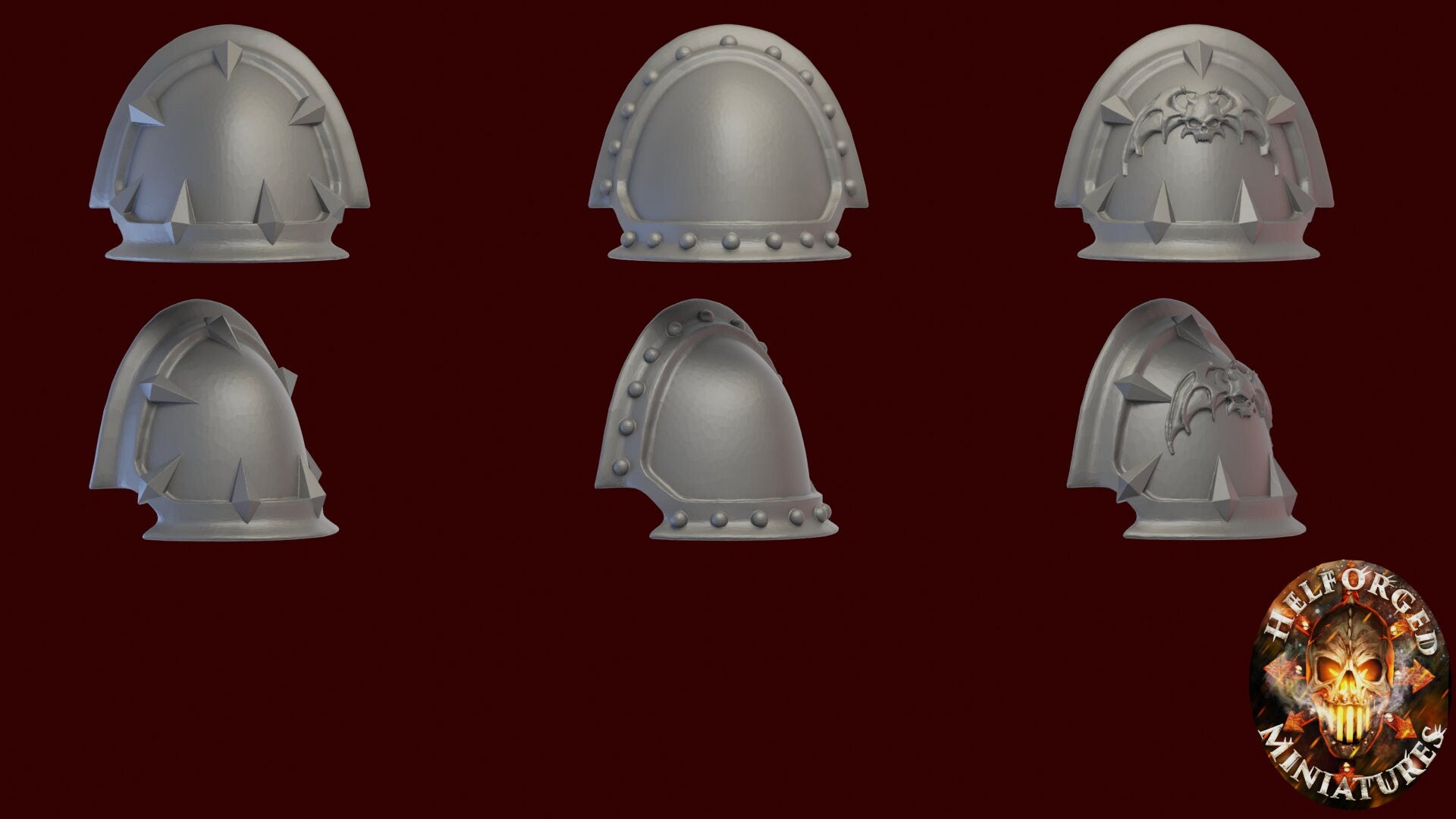 10 Assorted Midnight Count Shoulder Pads - Helforged Miniatures