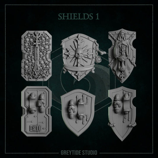10 Assorted Space Marine Upgrade Shields - Eternal Pilgrims - GreyTide Studios