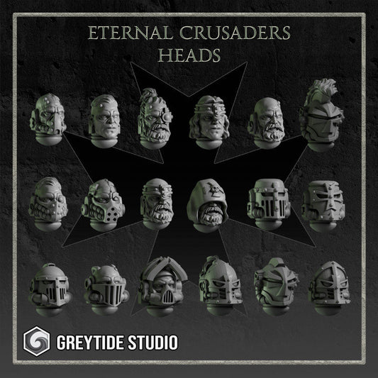 10 Eternal Crusaders Upgrade Heads - Eternal Pilgrims - GreyTide Studios
