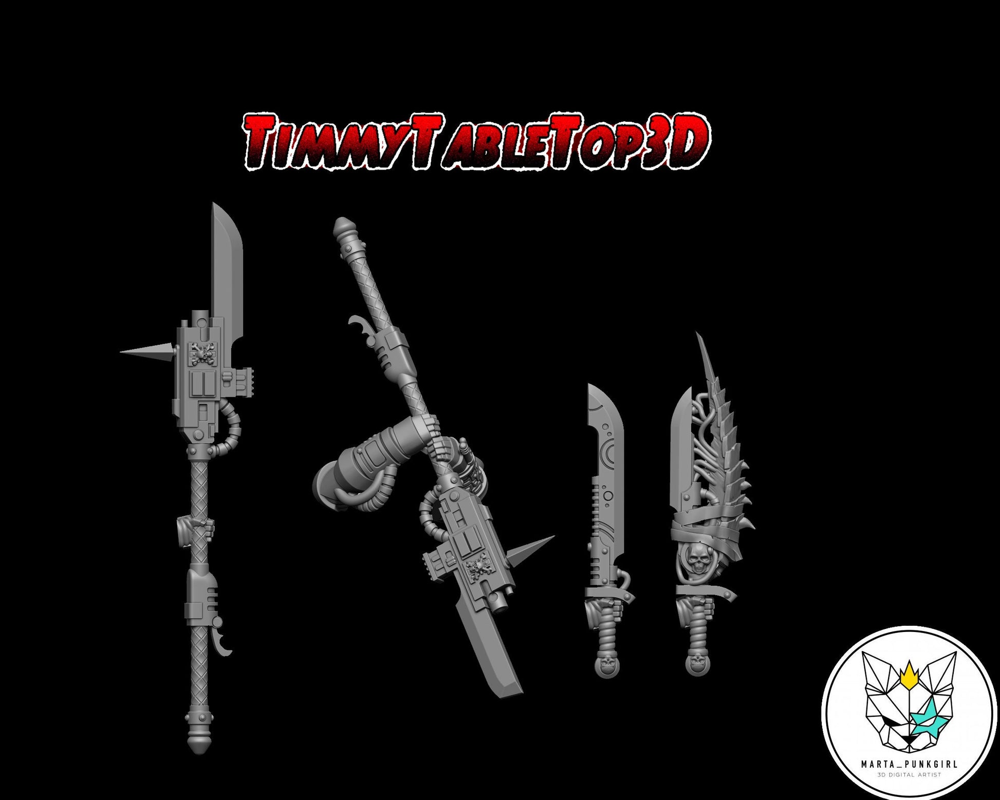 Set of 10 Prime DW Melee Weapons - MARTA_PUNKGIRL