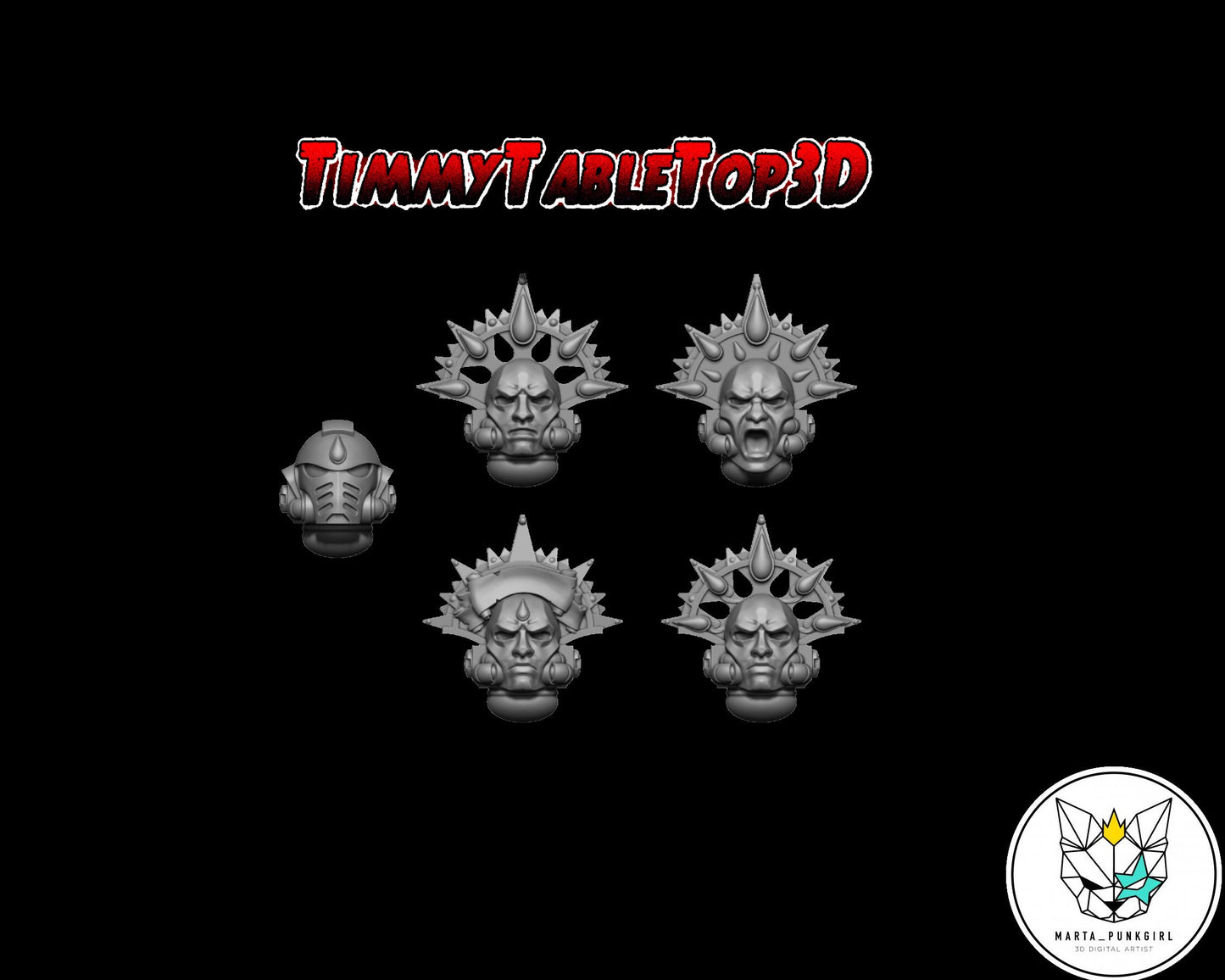 Set of 10 BA Death Heads - MARTA_PUNKGIRL