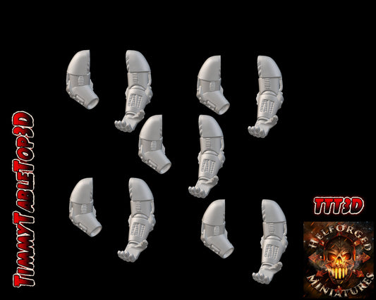 10 Sets of Mk 6 Gun holding arms - Helforged Miniatures